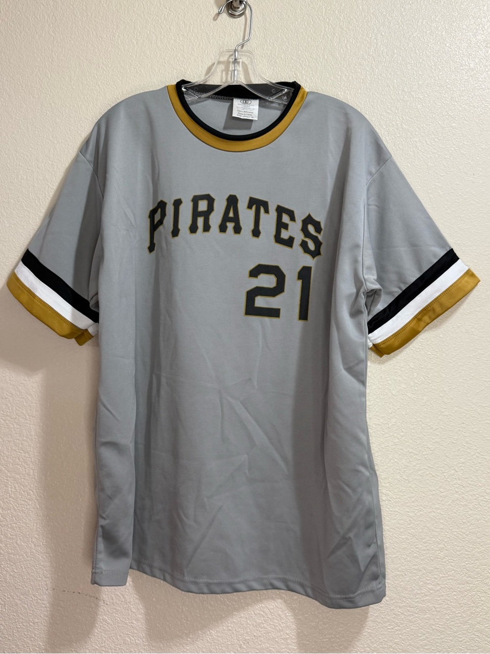 Pirates 21 Men's Gray Athletic Jersey by Associated Premium Corporation - XL